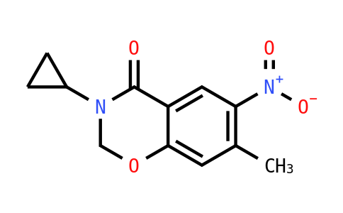 20328 - 3-cyclopropyl-7-methyl-6-nitro-2H-benzo[e][1,3]oxazin-4(3H)-one | CAS 1038984-34-7